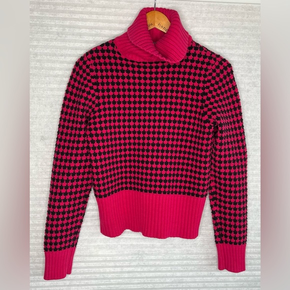 Vintage 90’s Liz Claiborne Chunky Cable Knit Turtleneck Sweater Size S - Picture 5 of 13